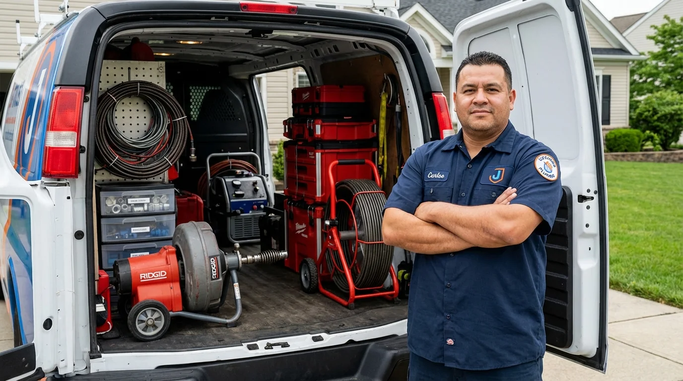 Professional drain cleaning equipment and Johns Plumbing LLC plumber in South San Francisco