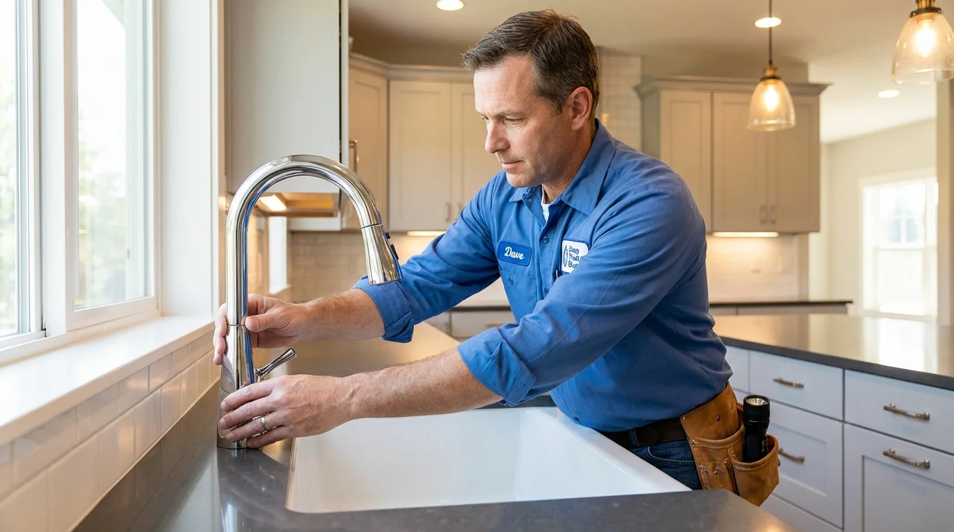 Kitchen faucet installation by Johns Plumbing LLC in South San Francisco