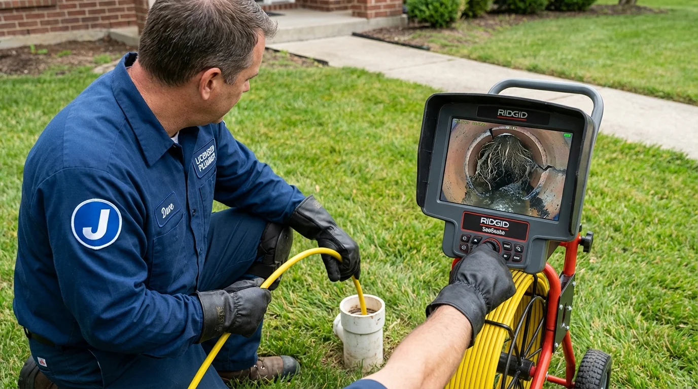 Sewer camera inspection being performed by Johns Plumbing LLC in South San Francisco